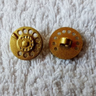 VINTAGE NAPPEJA Metallinkaltainen muovinappi - pikkukuva 1