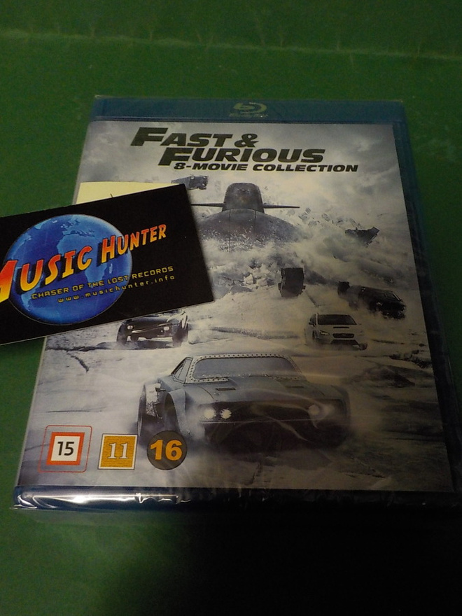 FAST & FURIOUS 8-MOVIE COLLECTION UUSI 8x BLU-RAY BOKSI (W)