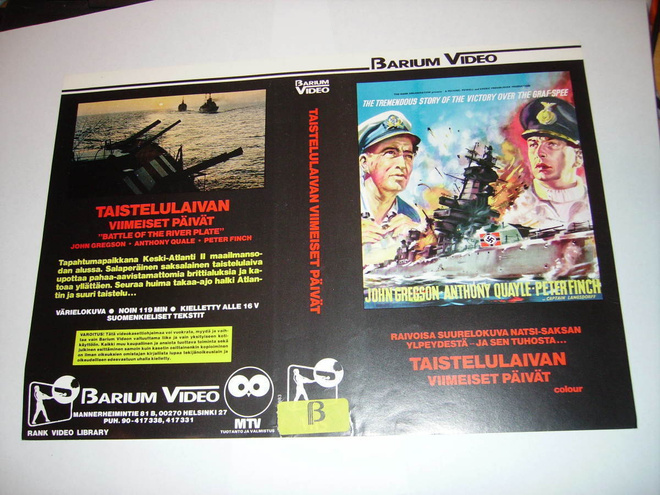 Vhs kansipaperi Fix - TAISTELULAIVAN VIIMEISET PÄIVÄT