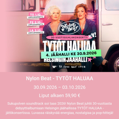 Nylon Beat 30.9.2026 LIPUT 2 KPL