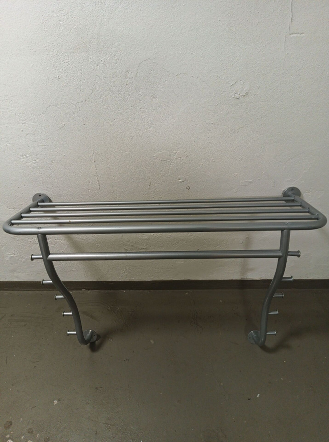Ikea Logga hattuhylly naulakko metallia harmaa