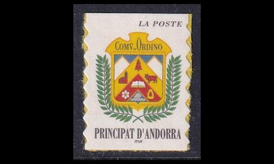 Andorra Fr 520 ** Käyttösarja vaakuna Ordino (1998)