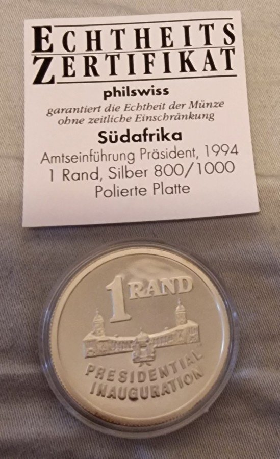 Etelä-Afrikka 1 Rand hopeaa 1994