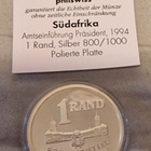 Etelä-Afrikka 1 Rand hopeaa 1994 - pikkukuva 1