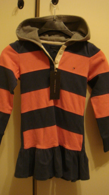 Tommy Hilfiger tunika/mekko hupulla, k. 5T(n.110-116cm)