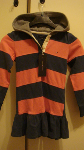 Tommy Hilfiger tunika/mekko hupulla, k. 5T(n.110-116cm)