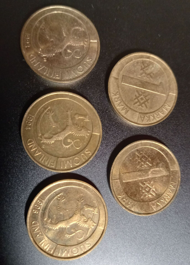 5 x 1mk 1990-l