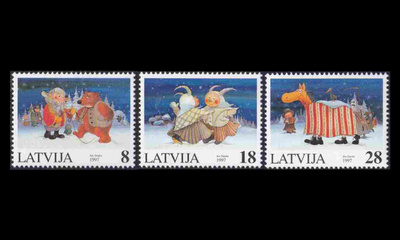 Latvia 471-3 ** Joulu (1997)