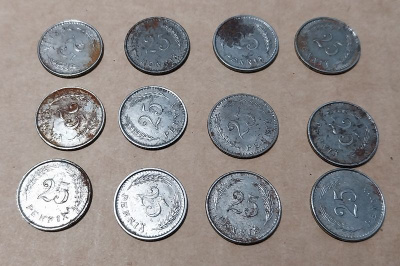 25 penniä 1944 - 12 kpl