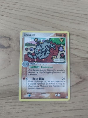 Graveler Pokemon kortti leimalla