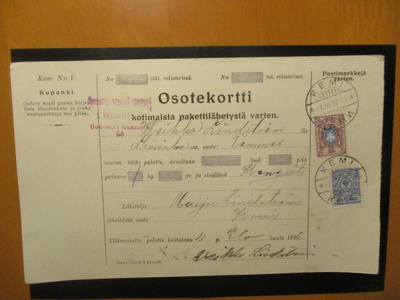 1916 Kemi sens postiosoitus