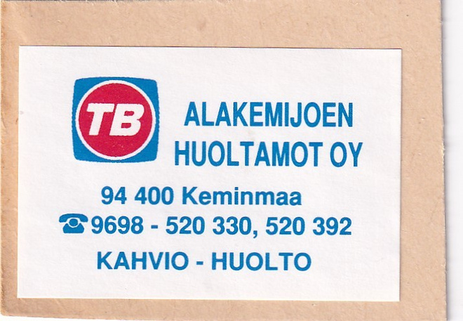 Keminmaa, Alakemijoen TB huoltamot Oy   b429