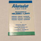 Aikataulut pikavuoroille Helsinki-Lahti 1981-82 - pikkukuva 1