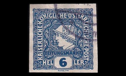 Itävalta 214 o Sanomalehtimerkki 6 H (1916)