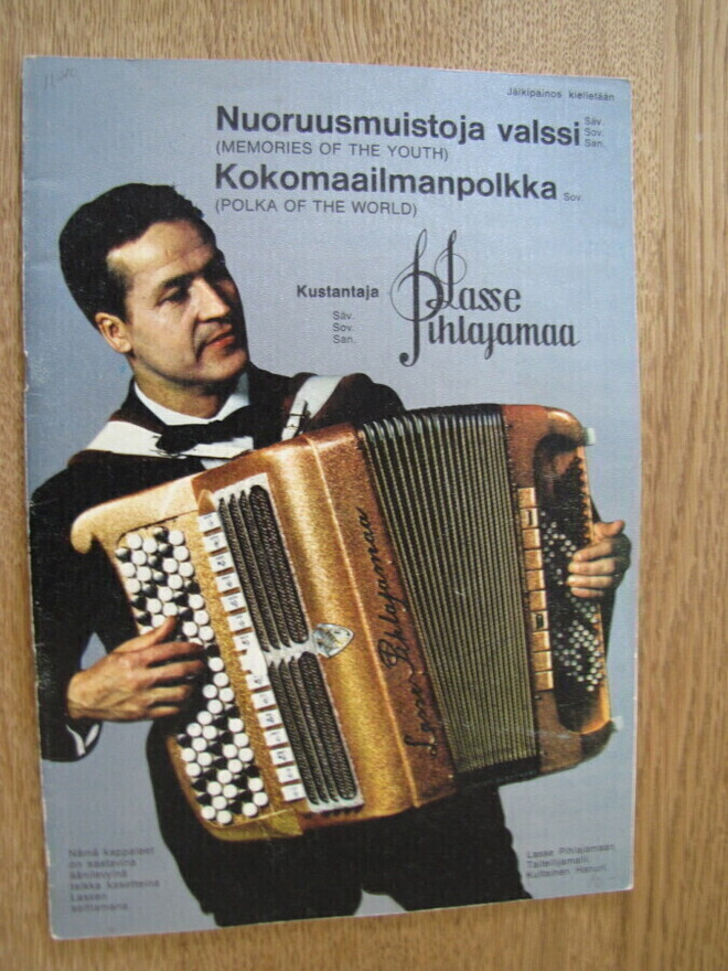 Lasse Pihlajamaa Nuoruusmuistoja valssi nuottivihko