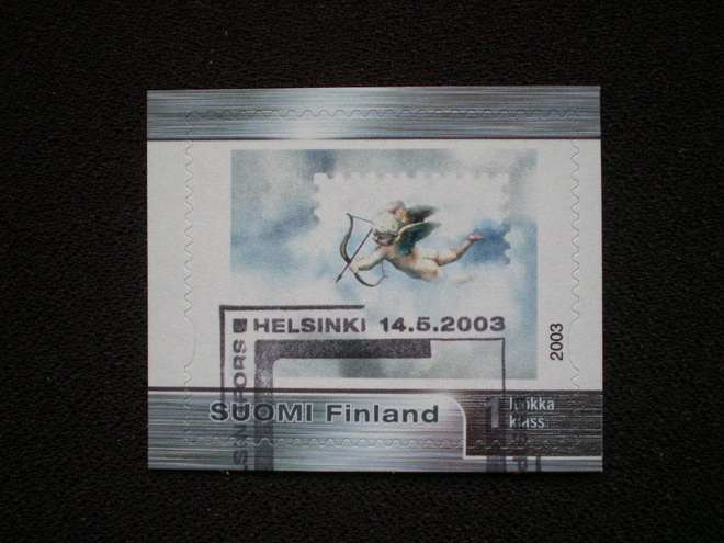 Omakuvamerkki Enkeli 2003 FDC-leimattuna - LaPe 1I