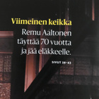 HS Kuukausiliite Tammikuu 2018 kansikuvajuttu Remu Aaltonen - pikkukuva 2