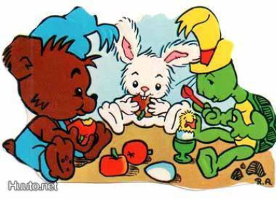MLP 1497 / BAMSE - Ystävykset piknikillä. 1960-70-l.