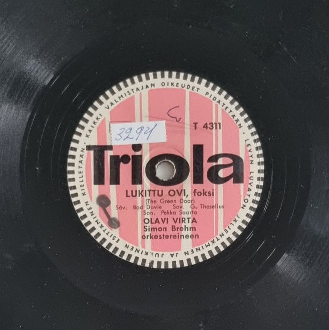 Savikiekko 1957 - Olavi Virta - Triola T 4311