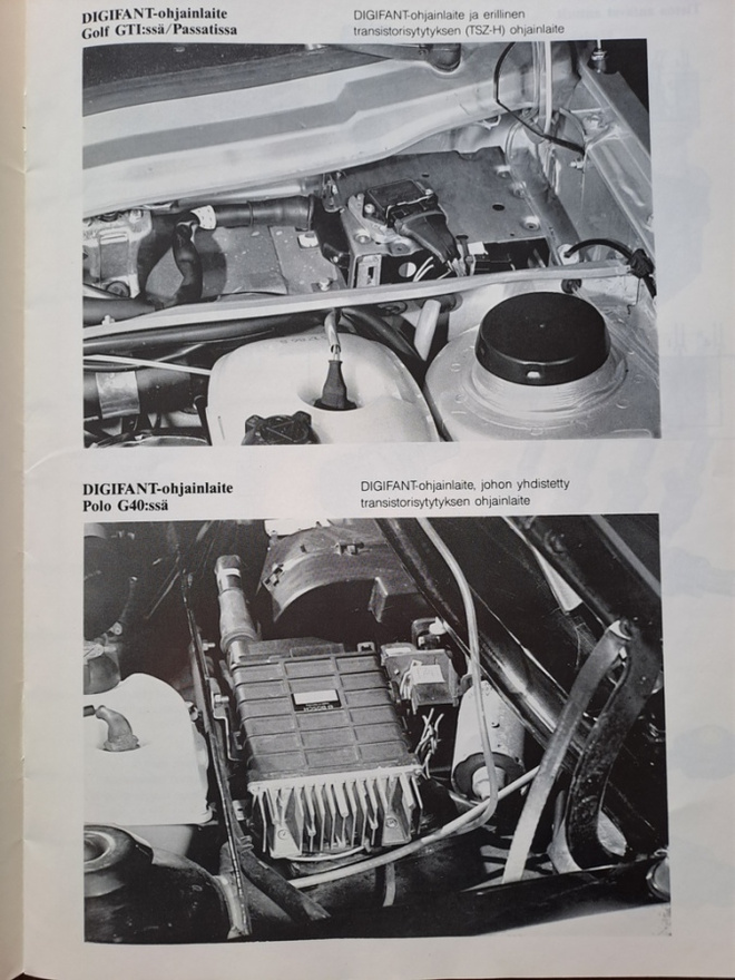 VW Digifant asentajan koulutusvihko, 1989