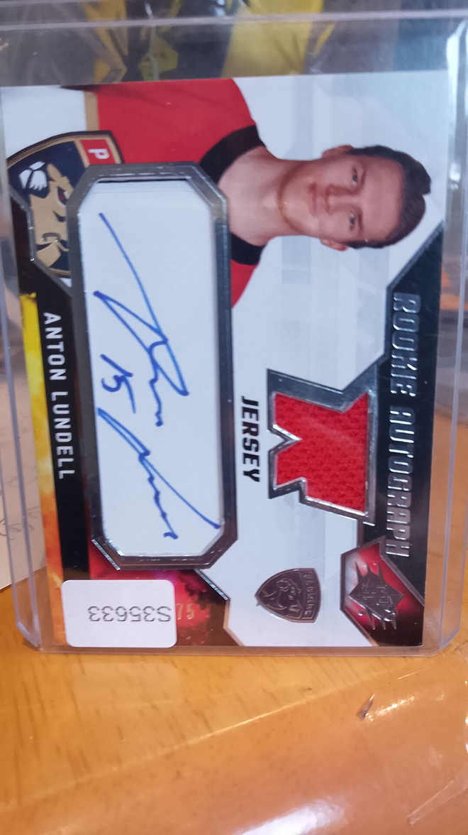 RC rookie auto Jersey Anton Lundell!