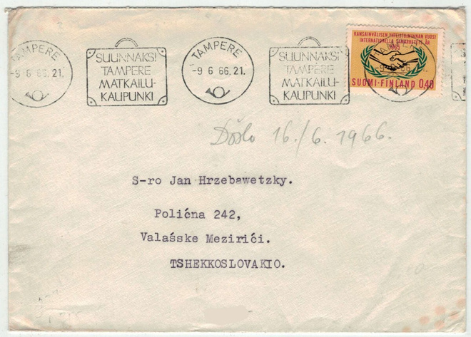 1965 kansainvälinen yhteistoiminta kirje CSR:ään