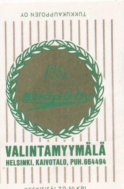 Helsinki, Valintamyymälä Kääpä Oy 125v   4/13