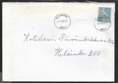 Postilähetys - Yl.m. 0,35 (LAPE 613) Somero 24.10.64