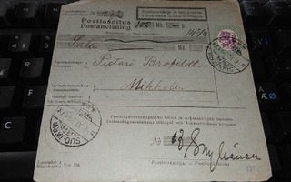 Suojärvi - Mikkeli M-17 Osoitus 1929 PK450/5