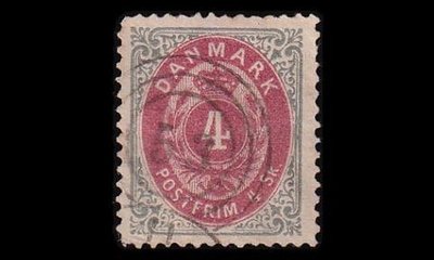 Tanska 18_I_A o Käyttösarja 4 sk (14:13½) (1870)