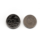 Singapore 20 cents 2018 ja 10 cents 1967 - pikkukuva 1