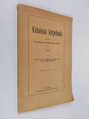 Kaarlo Nieminen : Vähäisiä kirjelmiä XLIV : Suomalaisen t...