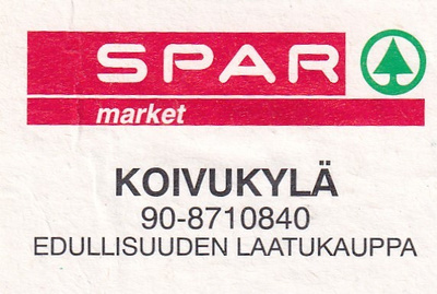 Koivukylä . SPAR .    b567