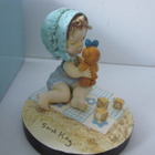 Sarah Kay figurine Baby and Teddybear - pikkukuva 1