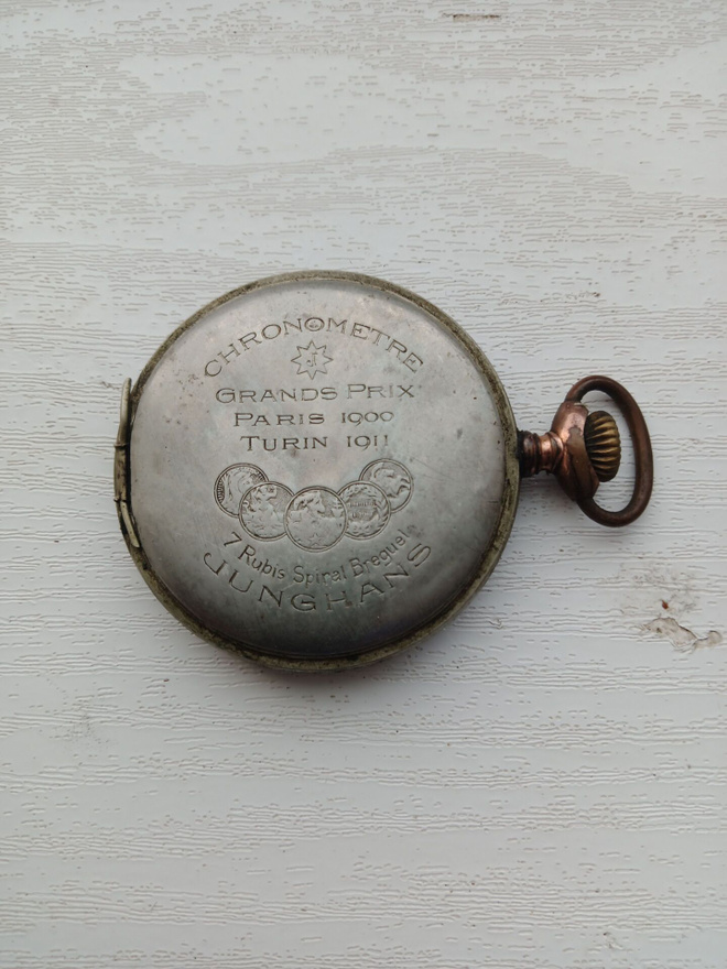 Antiikki taskunauris varaosiksi, Junghans Chronometre 1920