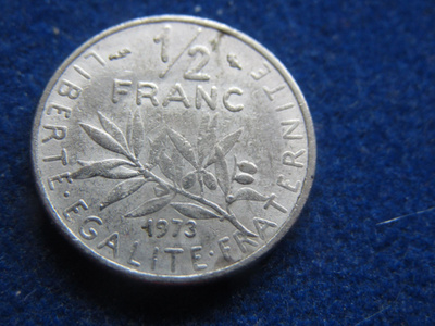 1/2 franc  1973. Ranska-France
