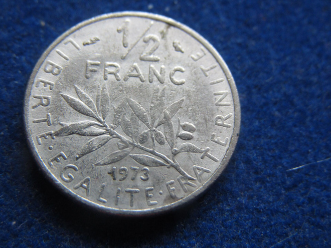 1/2 franc  1973. Ranska-France