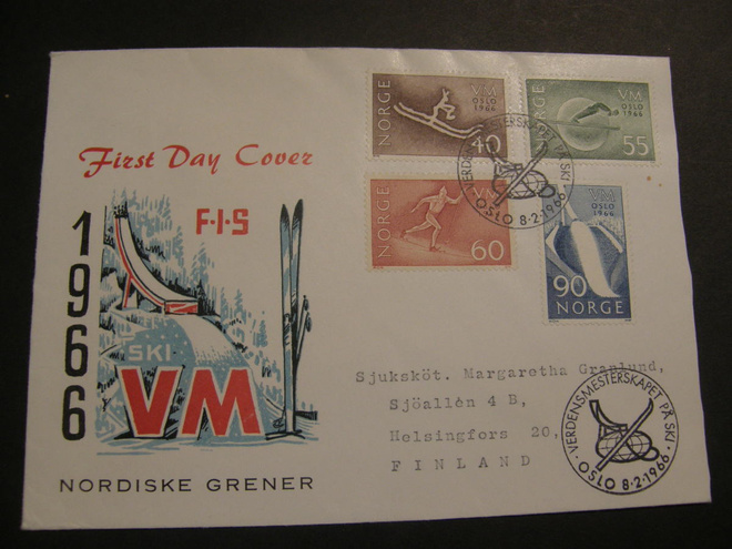 NORJA 1965-67  Erä  ( 8 )  FDC  kulkeneet Suomeen