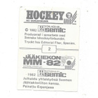 1982 FIN Semic MM-Tarra #2 Göte Wälitalo , Ruotsi - pikkukuva 2