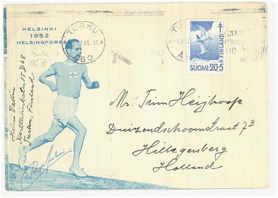 1951 tub 25mk kirje Hollantiin