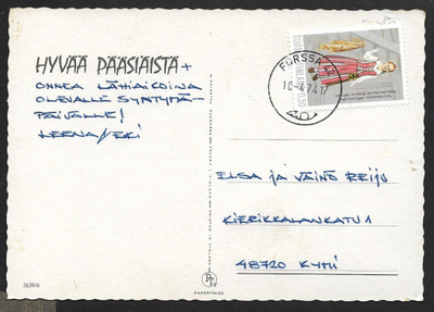 Postilähetys - Kansanpuku (LAPE 711) Forssa 42 10.4.74
