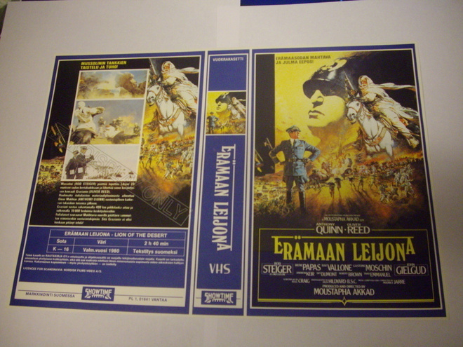 Vhs kansipaperi Fix - ERÄMAAN LEIJONA  (Sis.postikulut)