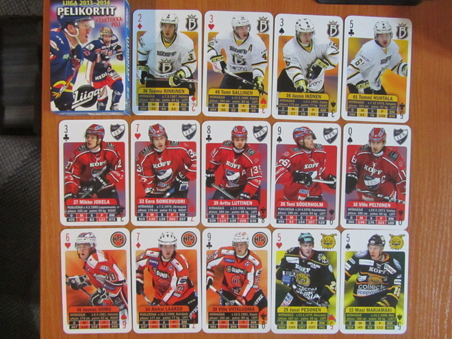 2013-14 Sm-liiga pelikortit 0,50€ kpl