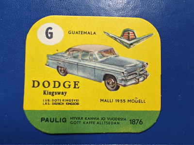 PAULIG KAHVILAPPU DODGE KINGSWAY / G