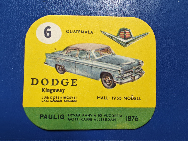 PAULIG KAHVILAPPU DODGE KINGSWAY / G