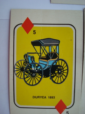 Vanhat autot pelikortit: DURYEA 1893