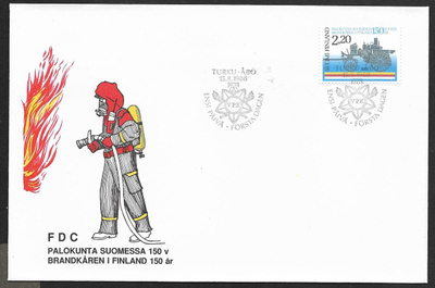 Palokunta Suomessa 150v 1988 FDC (LAPE 1054)