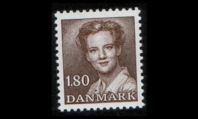 Tanska 753 ** MargretheI 1,80 kr ruskea (1982)