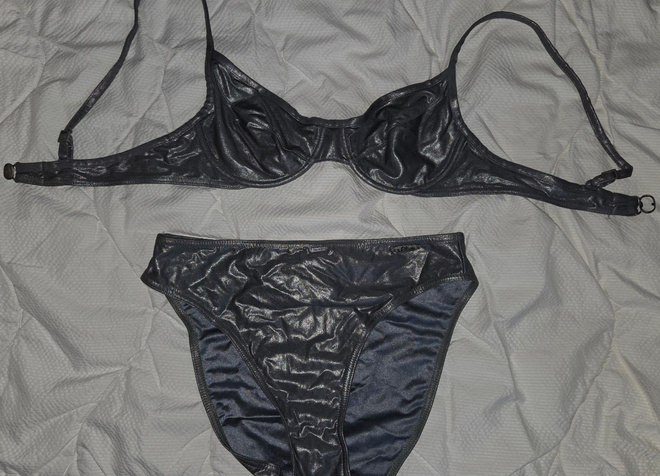 S´Oliver metallic wetlook bikinit koko 38