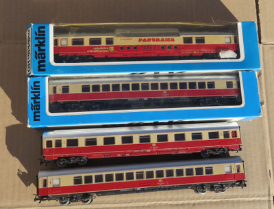 Märklin 4 TEE pikajunanvaunua 27cm